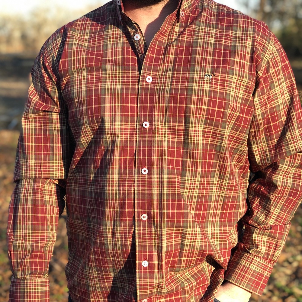 Southern Point plaid button up shirt